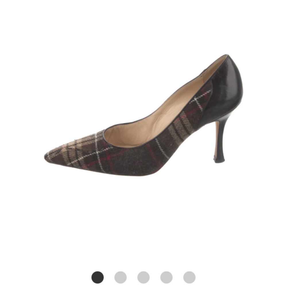 Wool, plaid Manolo Blahnik Heels